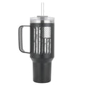 Drinco 40oz BugSur Tumbler with Handle (Black)-USA Flag